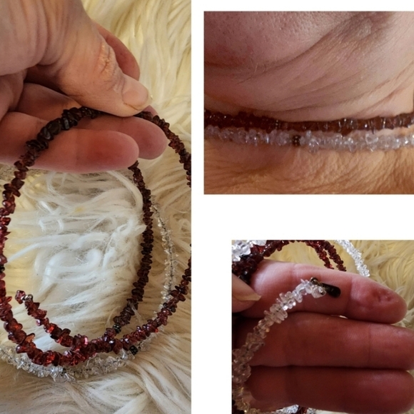 Vintage Garnet and Quartz‎ choker - Picture 14 of 15